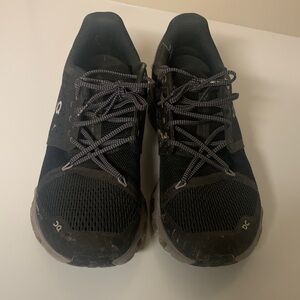 On Running Black and Dark Gray Athletic Shoes